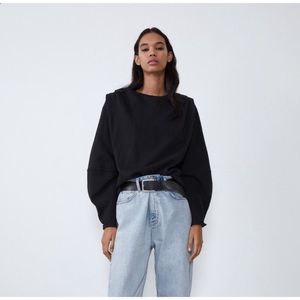 NWT Zara Shoulder Pad Sweatshirt